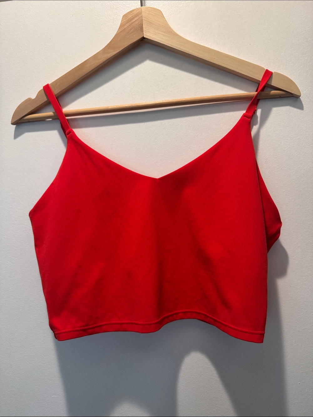 Athleta Red V-Neck Crop Cami